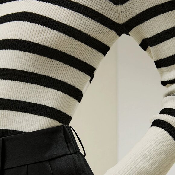 Lilysilk merino wool striped sweater XS - Picture 5 of 10